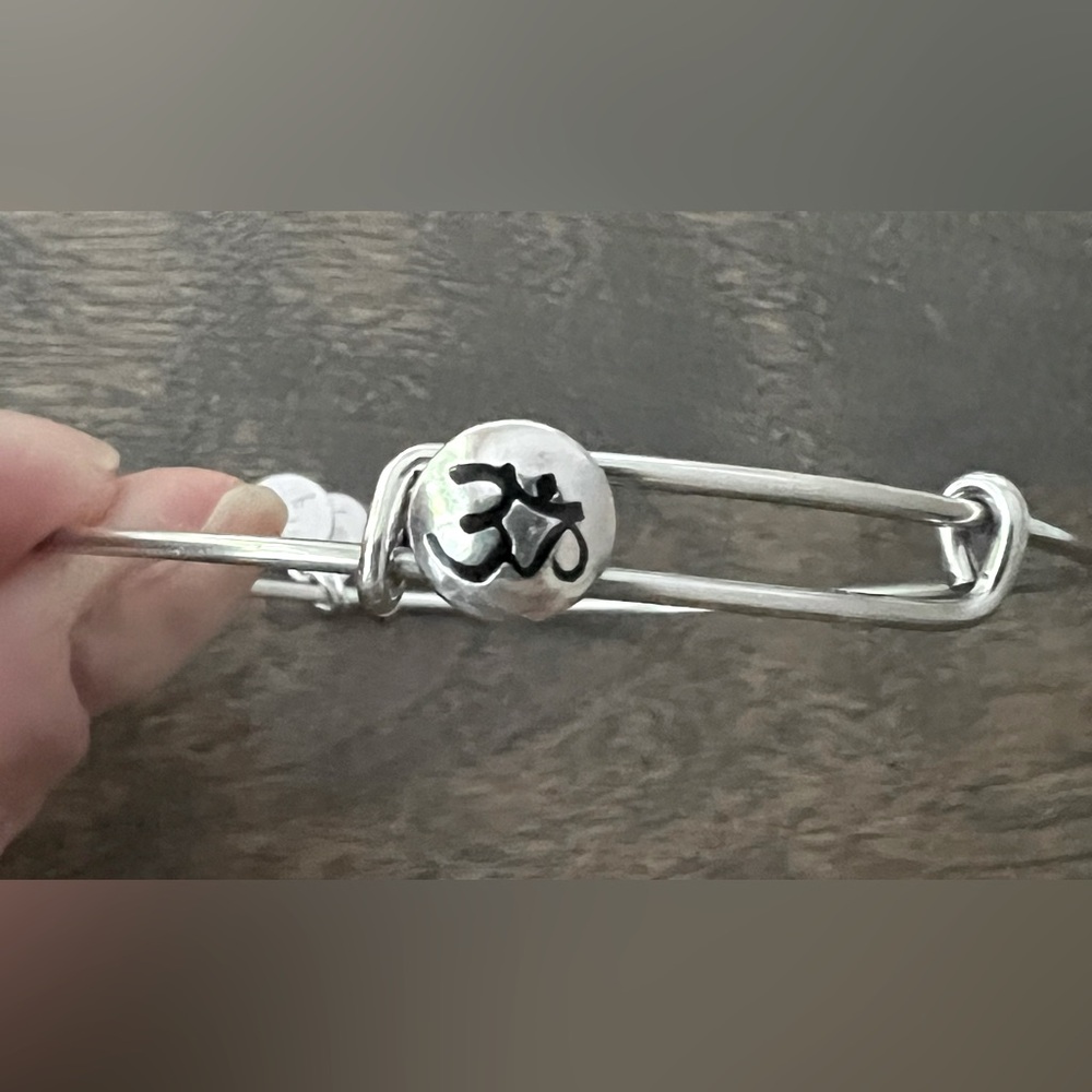 Alex and Ani “Om” Bead Charm Bangle